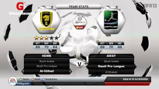 طاقات بعض الأندية السعودية في لعبة FIFA13