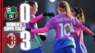 Dubcová leads the Rossonere with a hat-trick | Sassuolo 0-3 AC Milan | Women's Coppa Italia