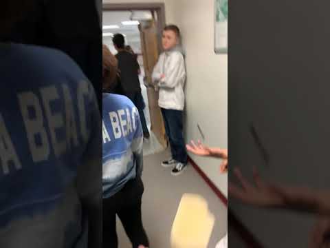 Funny guy get hit with food at school