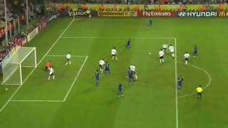 Mondiale 2006 - Italia vs Germania - Gol di Grosso 1-0 e Gol di Del Piero 2-0 (HQ)