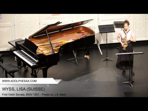 Dinant 2014 - WYSS Lisa (First Violin Sonata, BWV 1001 - Presto by J.S. Bach)