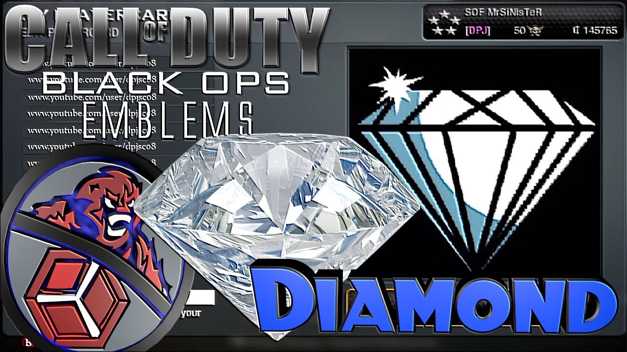 COD Black Ops - Diamond Emblem Tutorial - YouTube