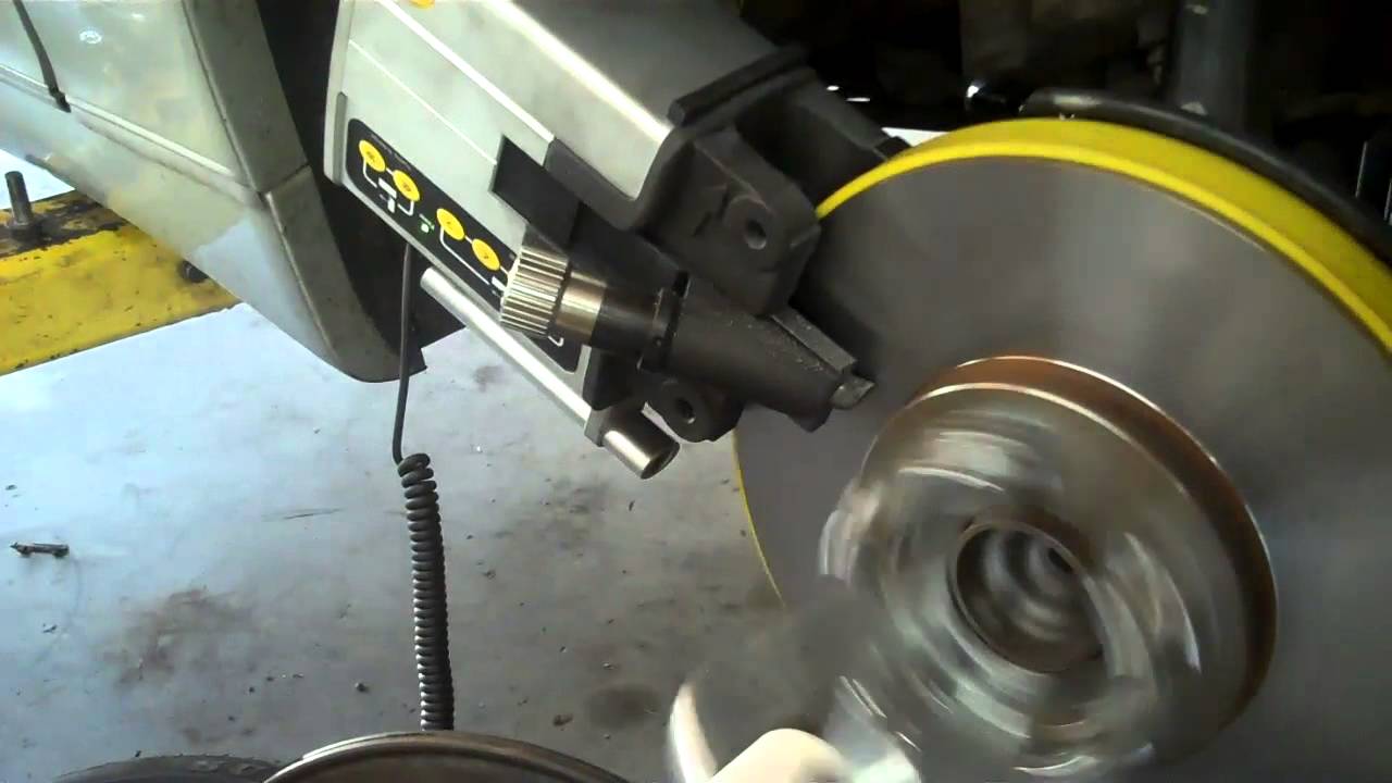 On Car Brake lathe. YouTube