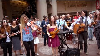 Noughts and Exes Hearts Music Flashmob in Times Square