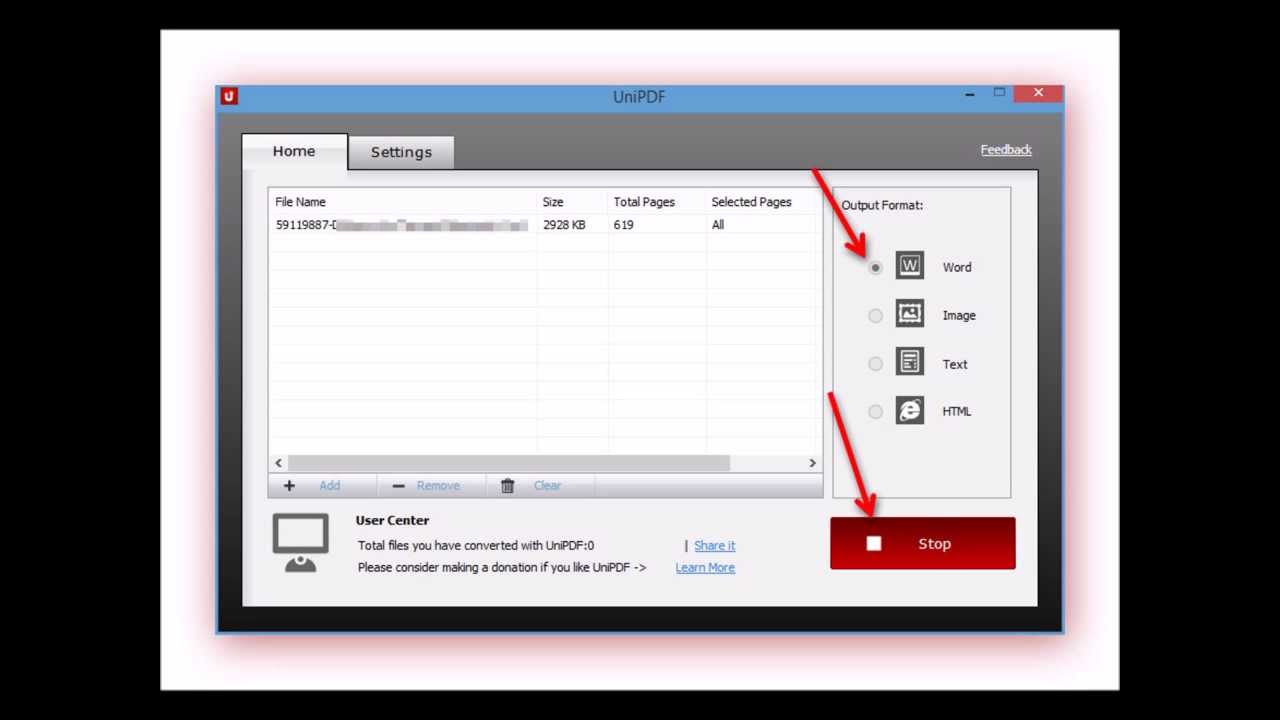 How to convert a PDF file to a DOC file with unipdf com (BEST PDF to ...