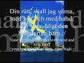 Sweden's National Anthem with ENG/SWE Text