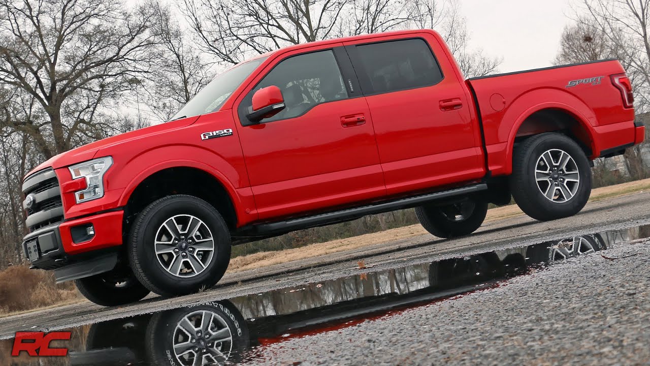 2015 F150 2" Rough Country Leveling Kit With 33" Duratrac Tires.