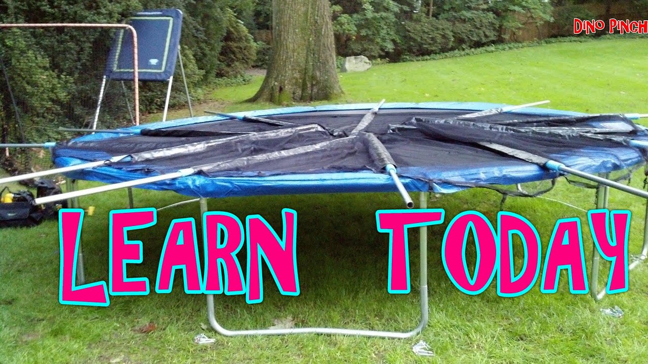 backyard trampoline assembly video YouTube