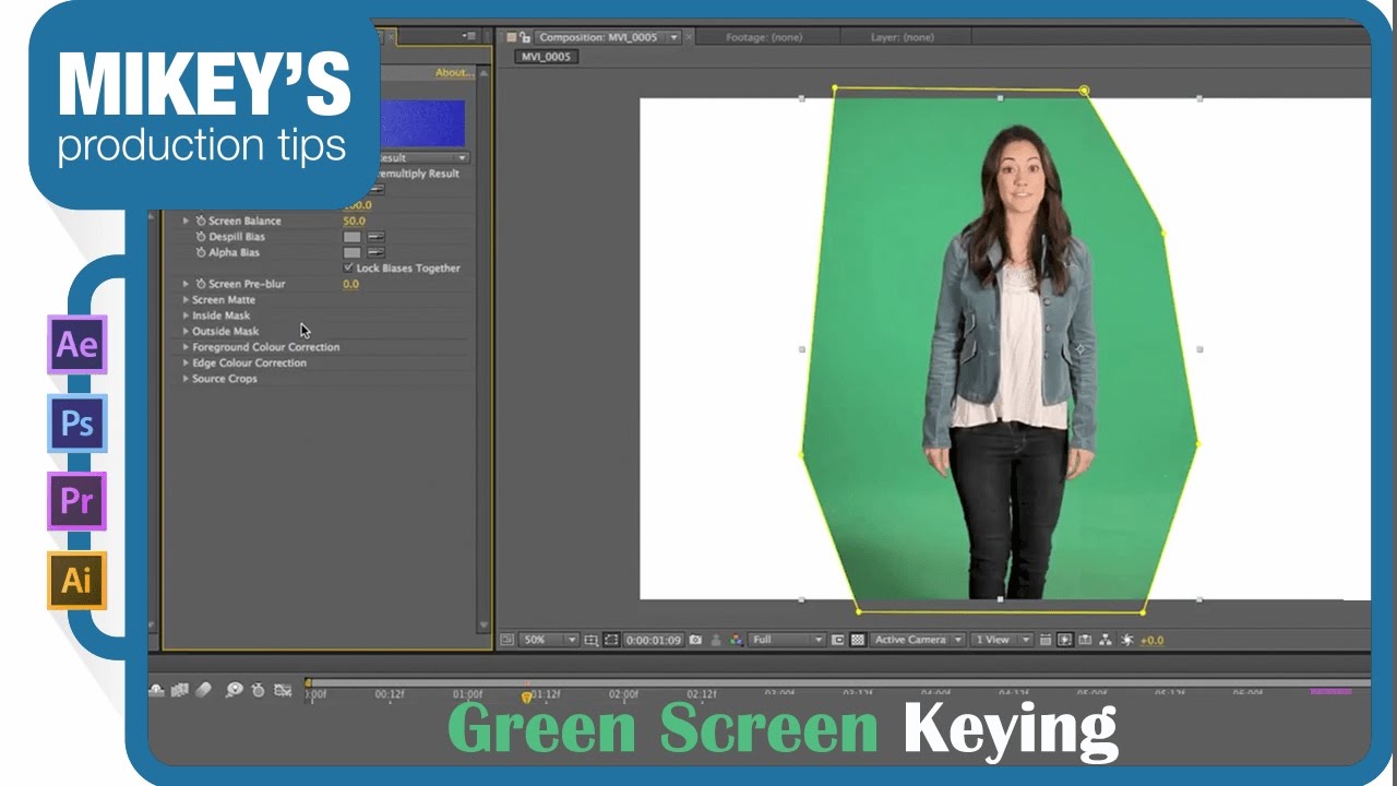 Effects Tutorial Green Screen Keying in After Effects with KeyLight ...