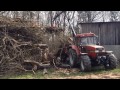 CASE IH MAXXUM + Nokka Rückewagen beim Holzrücken