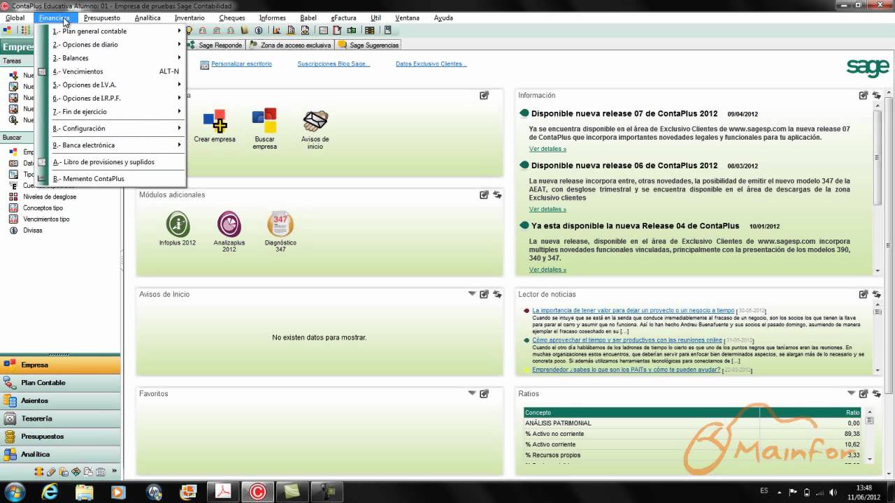 Tutorial ContaPlus 2012 - Plan general contable - YouTube