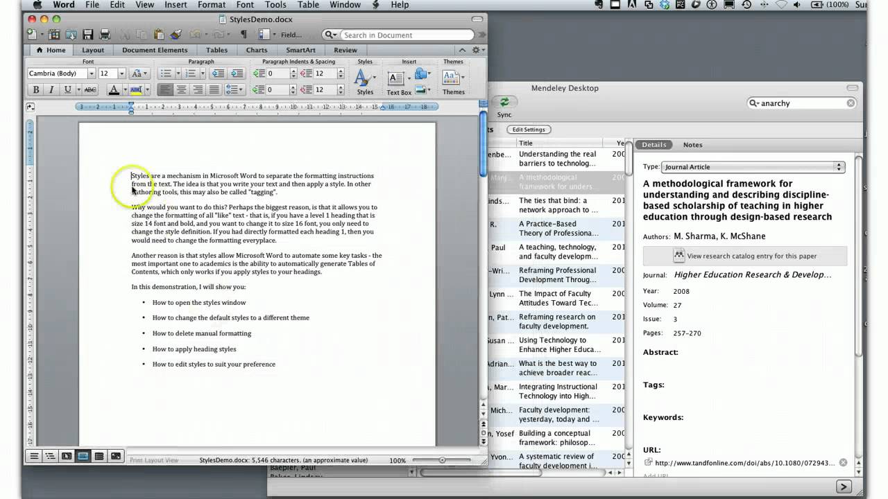 Mendeley Installing Word 2011 Mac Plugin - YouTube