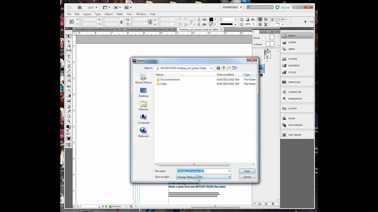 how to export an indesign file to pdf