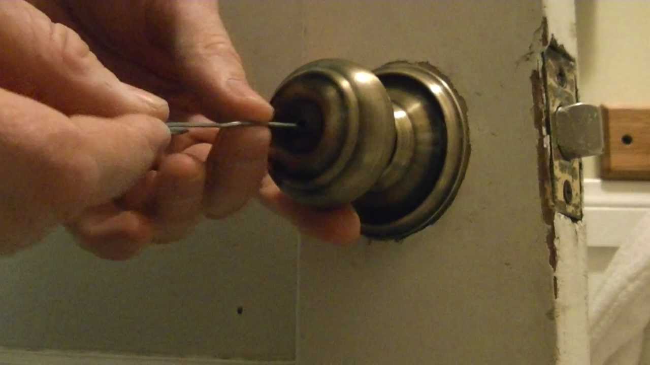 How To Pick A Bathroom Door Lock - YouTube