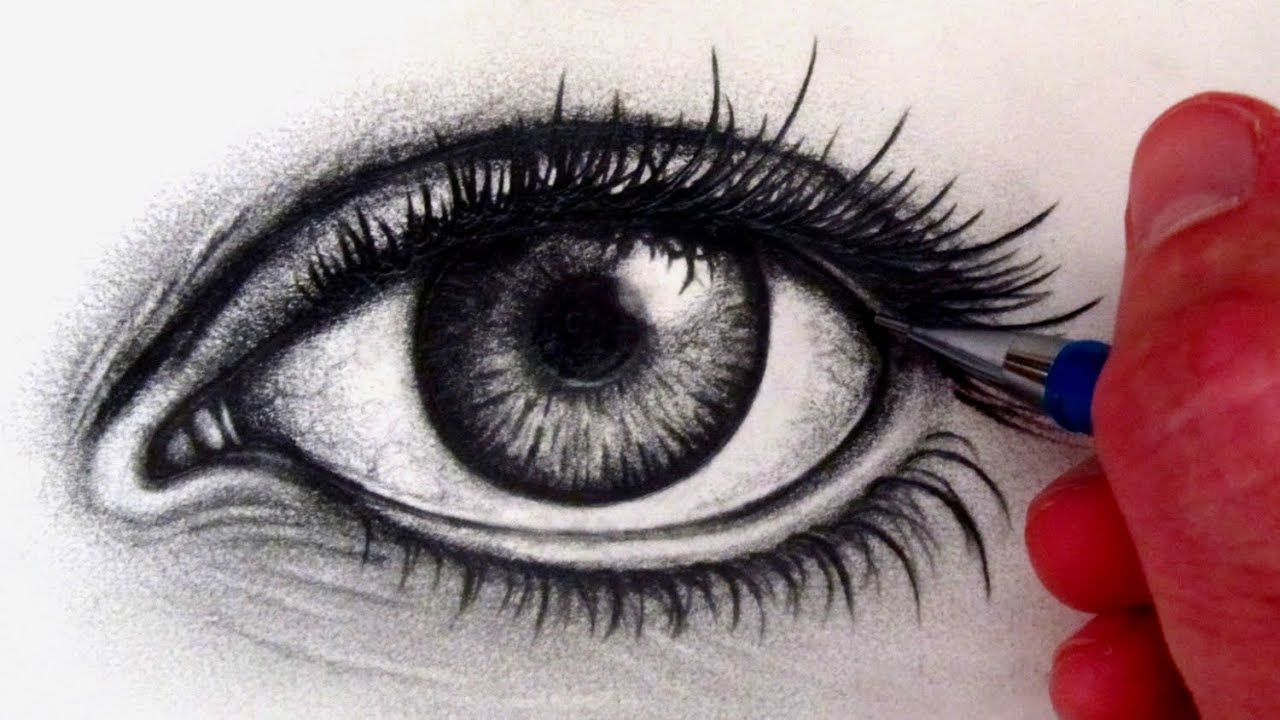 How to Draw a Realistic Eye - YouTube