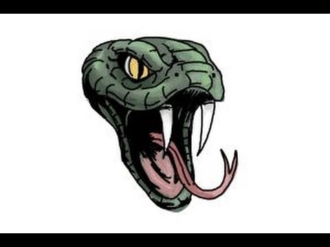 How to draw a snake head - YouTube