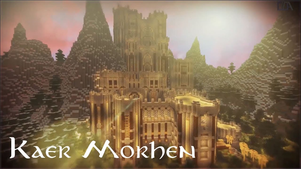 minecraft castle mountain morhen kaer map timelapse