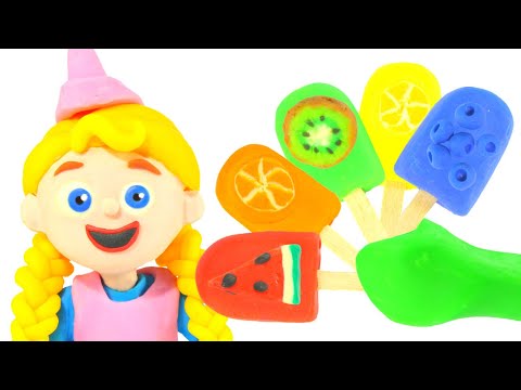 FUNNY KIDS HAVE SOME FRUIT ICE CREAMS ❤ Play Doh Cartoons For Kids