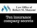 10 Insurance Company Secrets