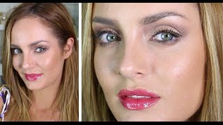 Party Neutrals and Glitter Liner Makeup Tutorial!