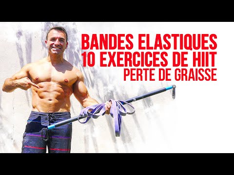 BANDES ELASTIQUES: 10 EXERCICES EXPLOSIF DE HIIT ET PERTE DE GRAISSE