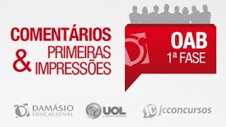 Comentários & Primeiras Impressões - XII Exame Unificado