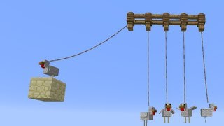 Newton's Cradle in Minecraft