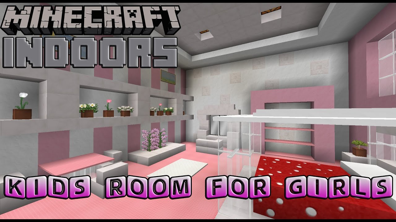 Kids Bedroom for Girls - Minecraft Indoors Interior Design - YouTube