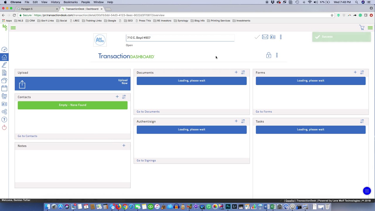 Eforms Transaction Desk