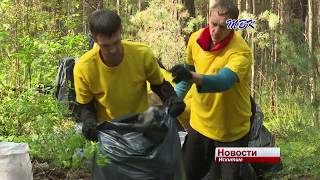 Союз молодежи НовЭЗа помог освободить бор от мусора около п. Красный яр