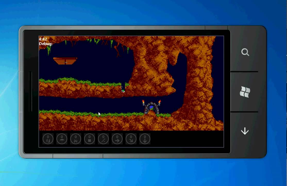 Windows Phone 7 Lemmings Clone Alpha Game Prototype Xna - YouTube