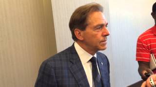 Nick Saban asked about Pat White claims - May 15, 2014