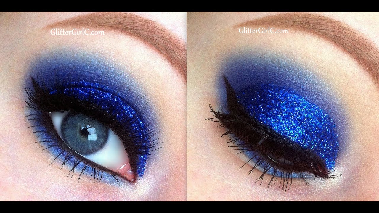 3. Blue Hair and Glitter Makeup Looks - wide 7
