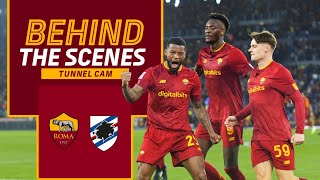 GINI ⚽️PAULO⚽️STEPHAN ⚽️ Roma - Sampdoria | BEHIND THE SCENES | 👀? TUNNELCAM 2022-23