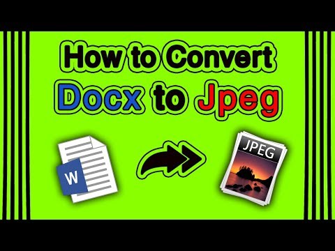 How to Convert Docx to Jpeg - YouTube