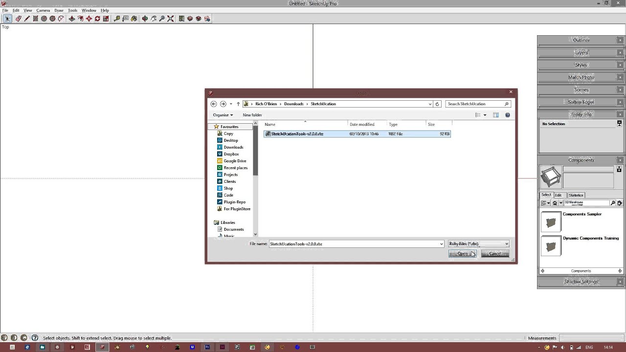 SketchUp Plugin Tutorial | Installing SketchUcation Tools 2.0 ...