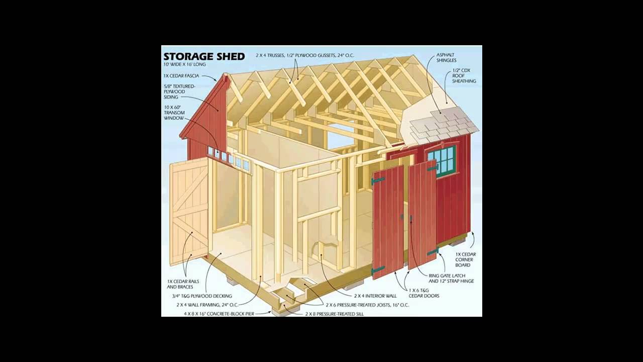 12x16 Storage Shed Build Plans  Joy Studio Design Gallery - Best 