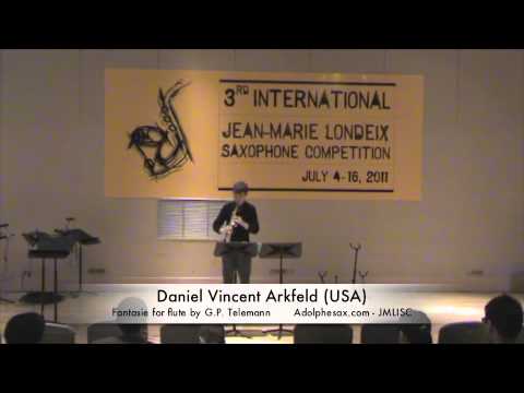 3rd JMLISC: Daniel Vincent Arkfeld (USA) Fantasie for flute by G.P. Telemann
