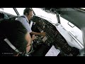 Cockpit video - Boeing 737-200 - landing at Cancun Airport, Mexico.