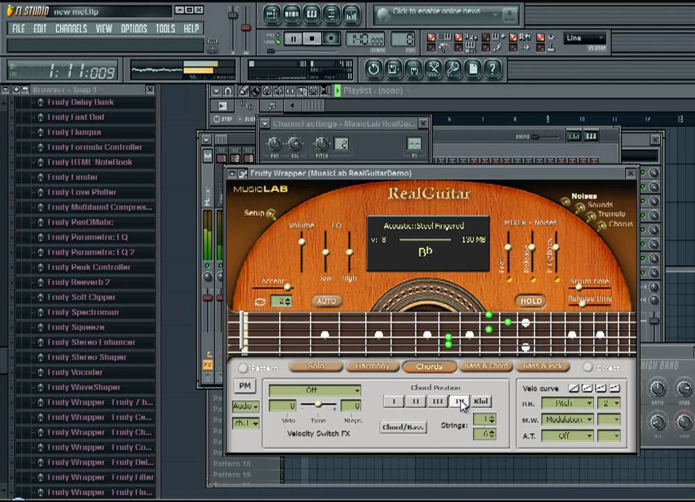 FL Studio with Real Guitar vst imported into Record - YouTube