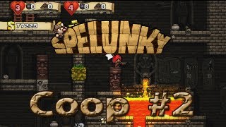 Spelunky HD Coop por Muerte17 y Caras - #2 " Duo de Ciclope y Morito ¿ Tendrán Final Feliz ? "