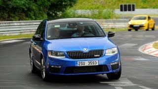 Skoda Octavia RS 2013 - full Nürburgring Nordschleife BTG lap on semi-wet track