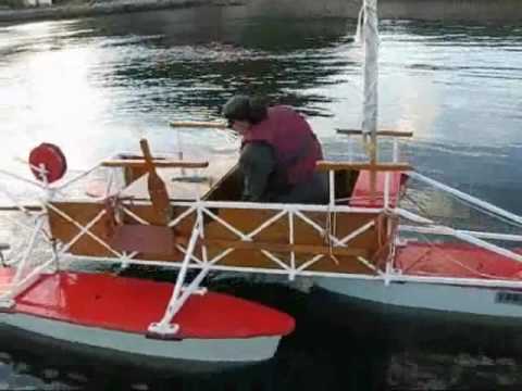 Homemade Pontoon Boat in Namsos - YouTube