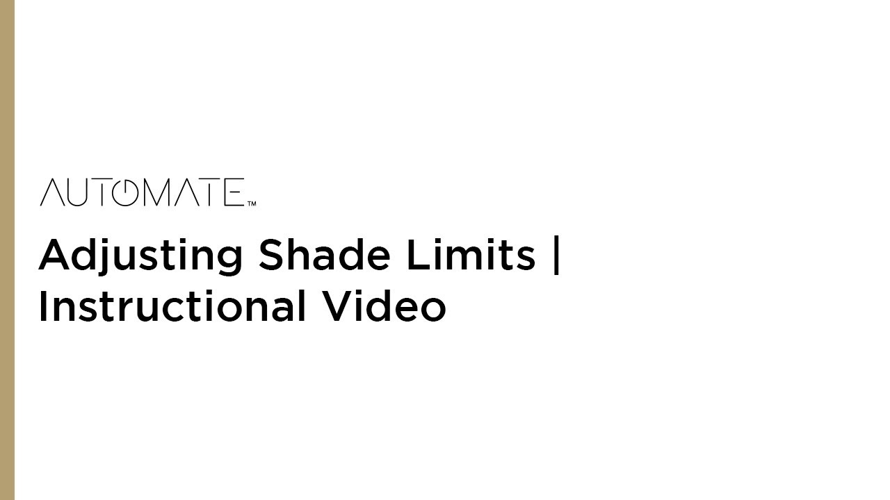 Automate ARC - Adjust Shade Limits