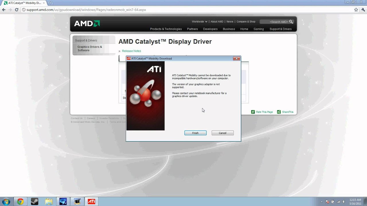 Re: AMD DRIVER AUTODETECT UNABLE TO FIND PRODUCT OR OS