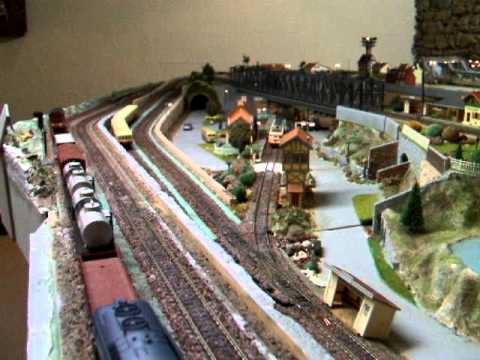 réseau train électrique maquette décors éclairés YouTube