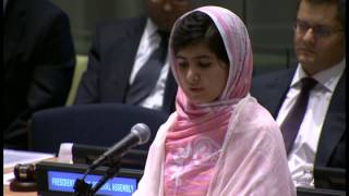 Malala Yousafzai makes education plea at UN