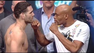 UFC 168: Anderson SIlva vs. Chris Weidman 2-full weigh in video