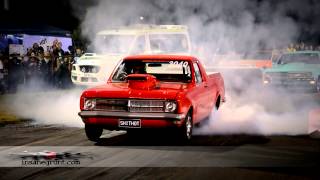 Holden FC & HG Ute Crash - Benaraby Raceway 29th June 2013