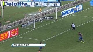 Gol de Ruiz. San Lorenzo 1 Quilmes 1. Fecha 12. Torneo Inicial 2012. Fútbol Para Todos.